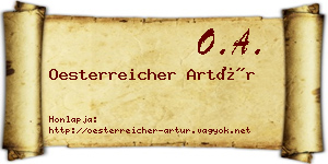 Oesterreicher Artúr névjegykártya